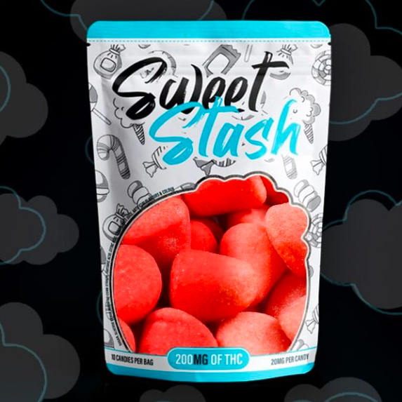 Strawberry Puffs Candy Edible